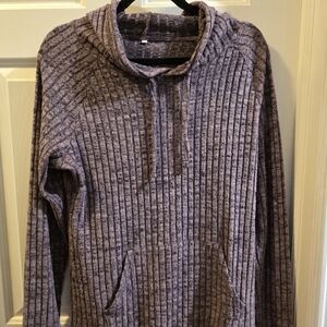 Womens Purple Hooded Sweater